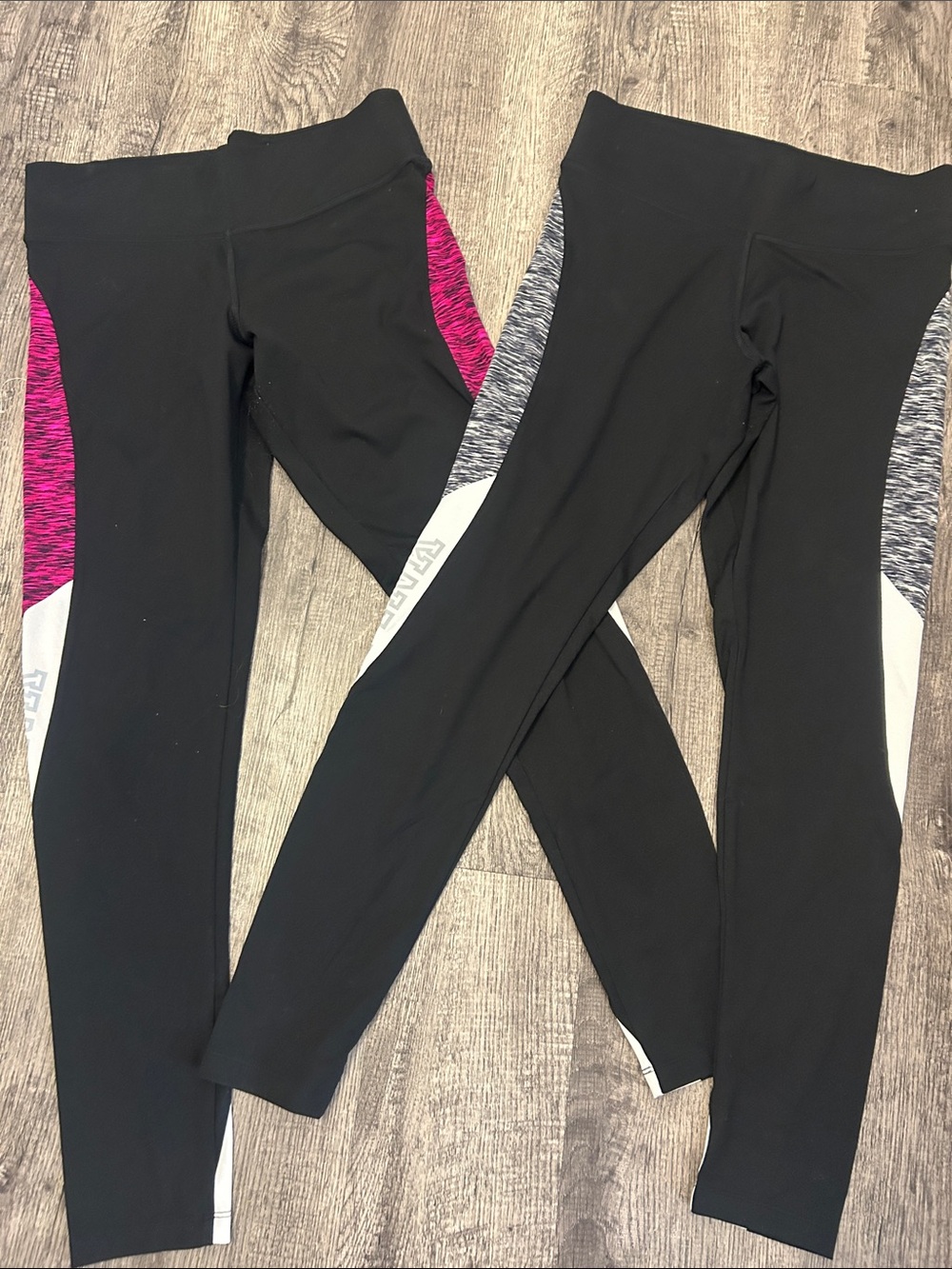2 Pair PINK Victoria's Secret ULTIMATE Black Leggings